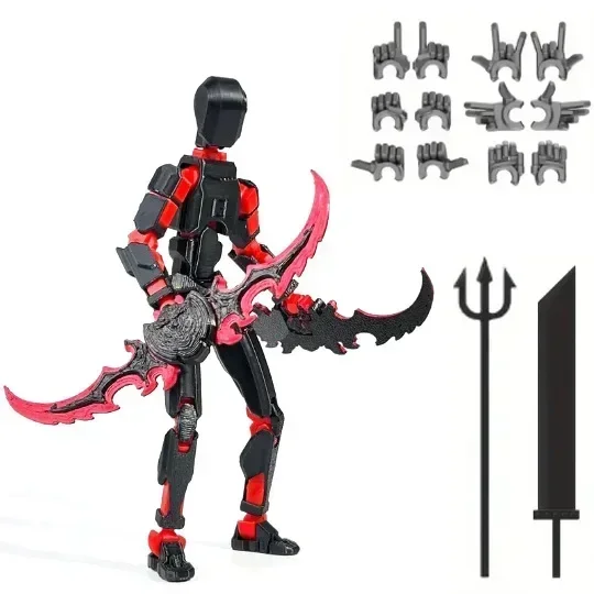 ABS Shapeshift Roboter-Dummy Actionfiguren Desktop-Dekoration 3D-Gedrucktes T13 Actionfigur-Modell Mehrfach Gelenkig Beweglich – Detail 5