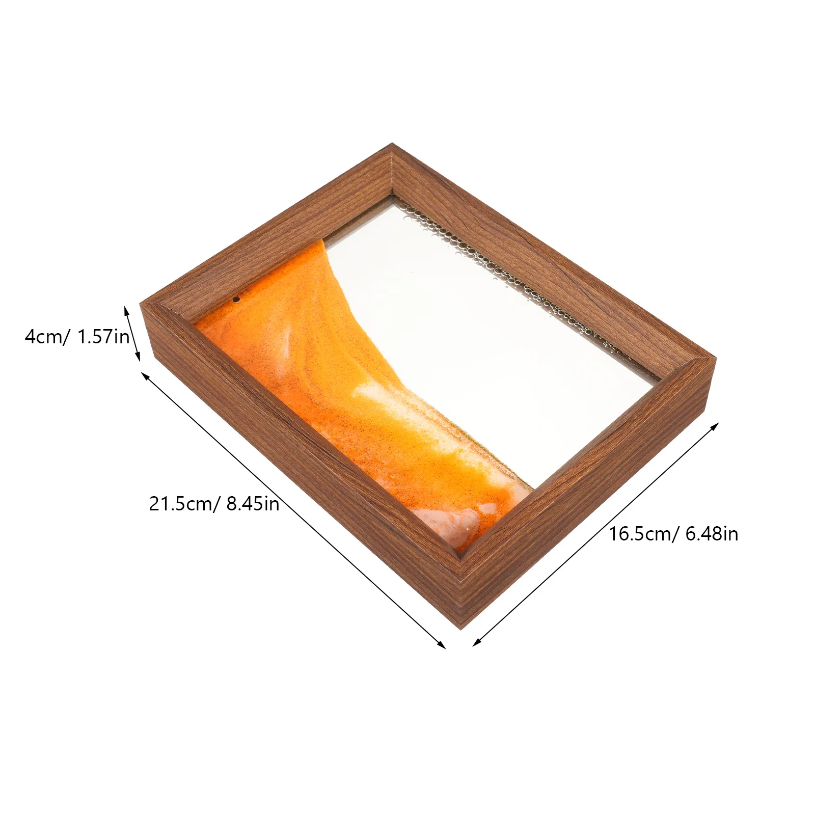 Cornice per arte con sabbia da 10 pollici Decorazione per pittura con sabbia scorrevole per display rilassante da tavolo Accessori per la stanza creativa per uomo