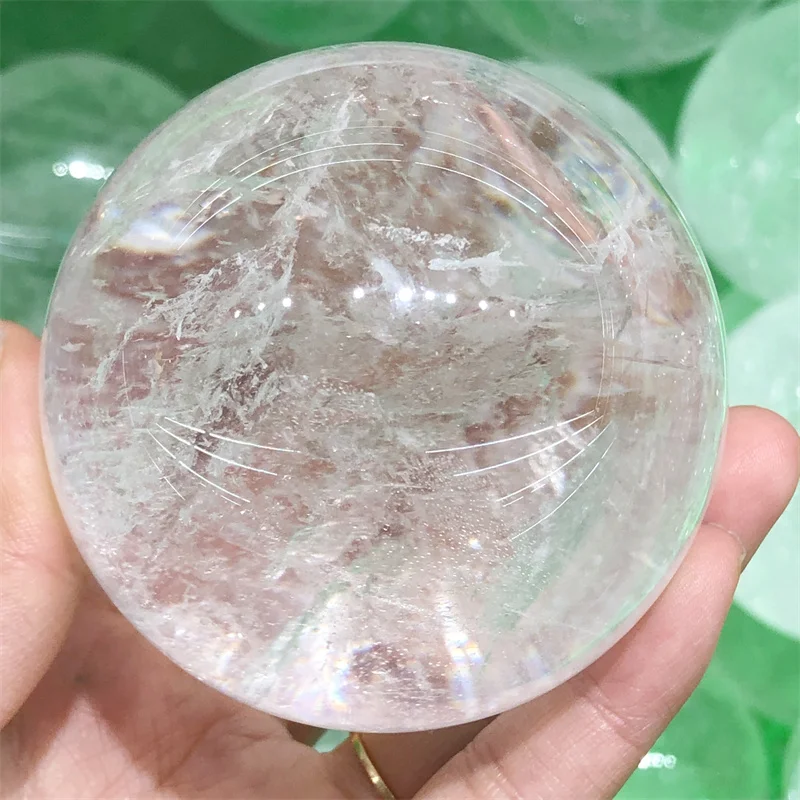 

Natural Clear Quartz Sphere Stone Quartz Healing Minerals Gemstones Spiritual Home Ornaments Decoration 1PCS 6.8CM