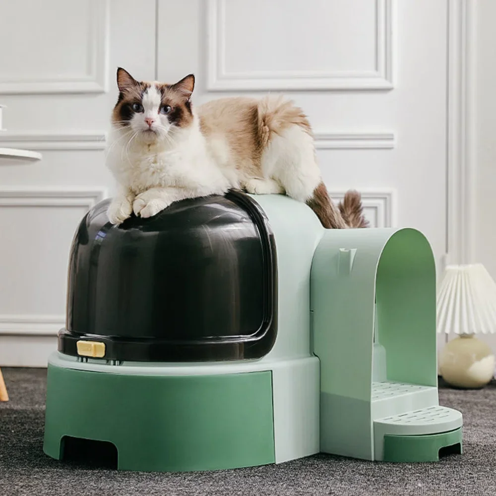 

Sandbox Toilet Cats Litter Boxs Fully Enclosed Oversized Cats Toilet Tray Drawer Type Litter Boxs Pet-products SandBox Supplies