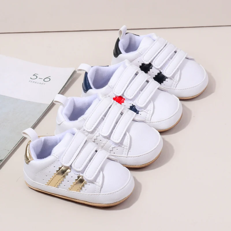 Spring & Autumn Baby Girls and Boys Fashion Design High Quality Sports Shoes TPR Sole Anti Slip Comfortable Toddle Shoes BYQ4176
