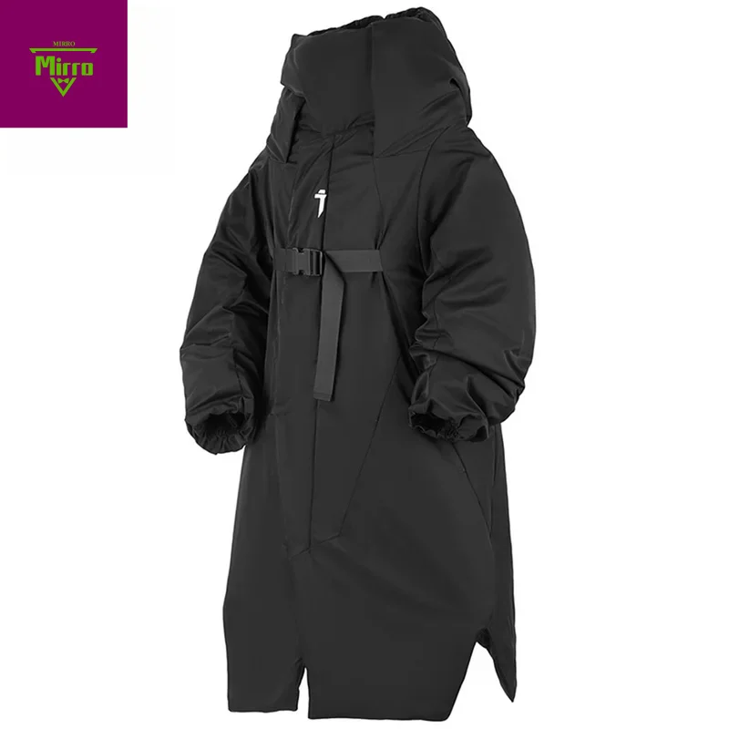 

Men Winter Jackets Long Windbreaker Coat Thicken Warm Parkas Techwear Streetwear Oversized Padded Jackets Hooded Outwear