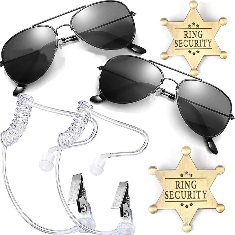 R1WE Secret Agent Kostümzubehör Halloween Cosplay -Kostüm für Erwachsene Kid Cosplay