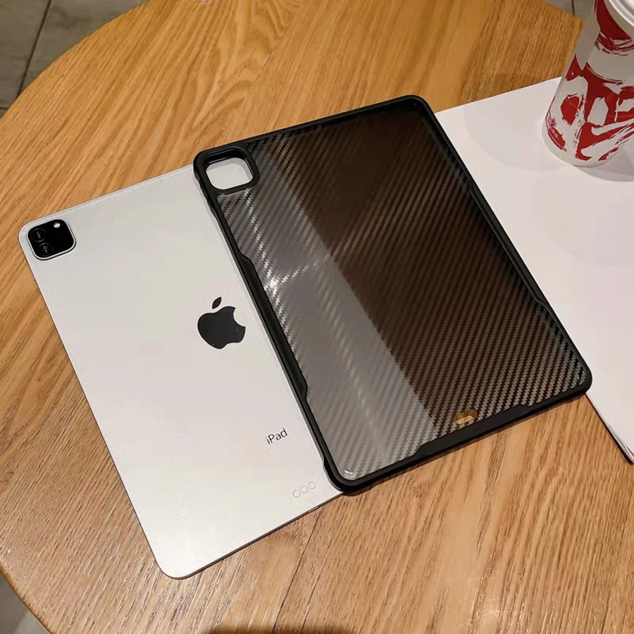 Case For iPad Pro 2024 13 11 Air 4 5 6 7 8 9 10th Generation Mini Cases 10.2 10.9 inch Carbon Fiber Texture Hard Cover