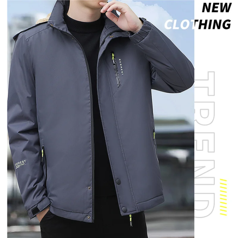 Men Puffer Jackets 2025 New Winter Solid Color Loose Warm Thick Coats Mens Parka Streetwear jaquetas masculina de inverno