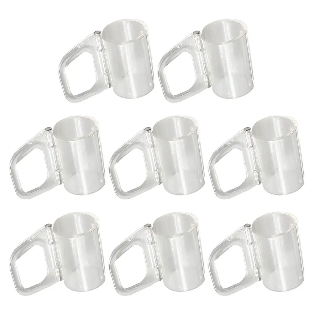 8Pcs Roller Shade Pulls Cordless Blind Handles Transparent Lift Pull for Shades Easy DIY Installation Sturdy Bracket for Pleated