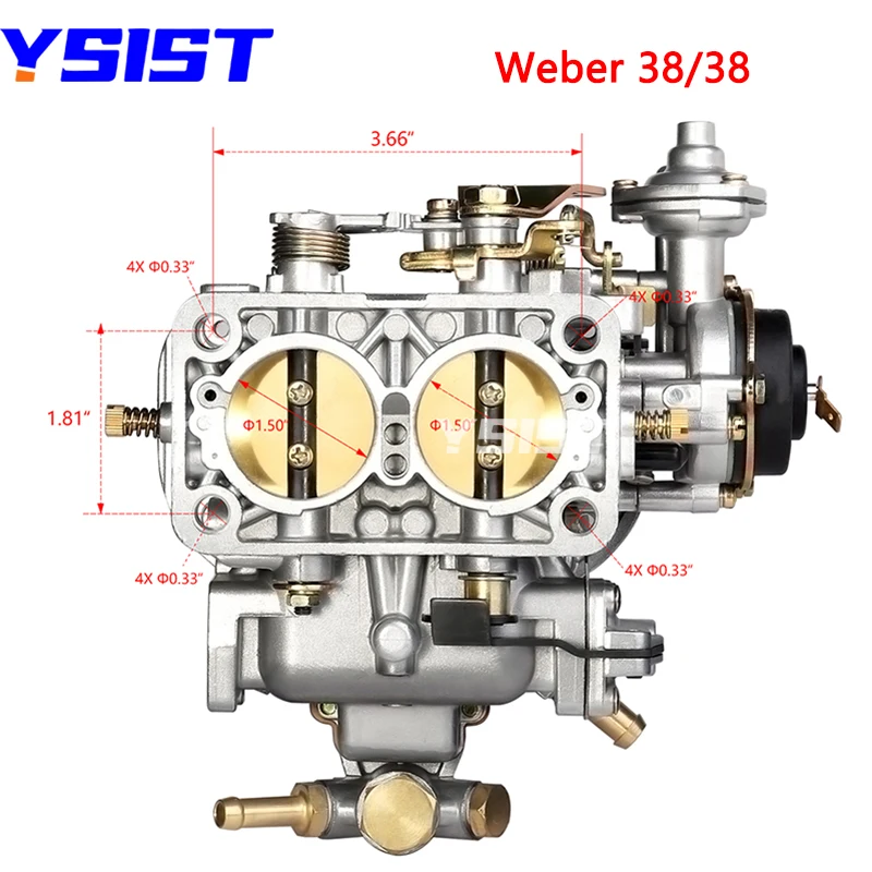 For Weber 38/38 DGES DGAS Carburetor 2-Barrel for EMPI EPC 38E 390 CFM 19830.202 Toyota Pickup BMW Benz Carby ASSY Fast Delivery