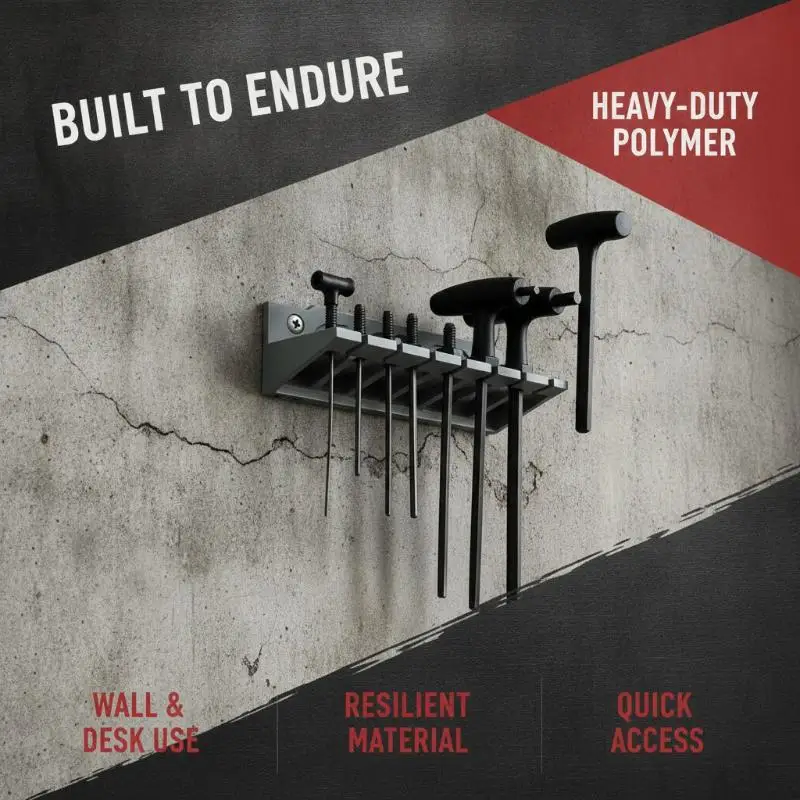 T Shaped Tool Holder Space Saving Desktop Storage Rack for Screwdrivers Hex Wrenches Screws Small Parts Student DIY School Proj