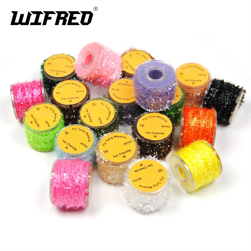 Wifreo 1PC 19 Colors Tinsel Chenille Fly Tying Material Fly Tying Streamer Nymph Body Material / Hare Dubbing Fiber