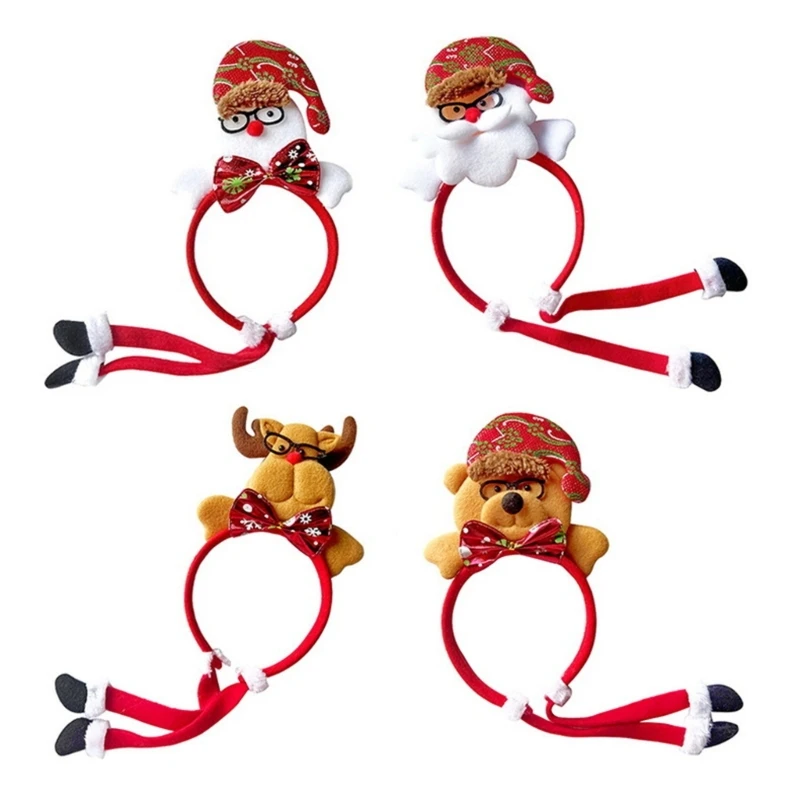 

Merry Christmas Decorations Party Hairhoop Bear/Santa Headband Stage Performances Hairband Festival Holiday Supplies