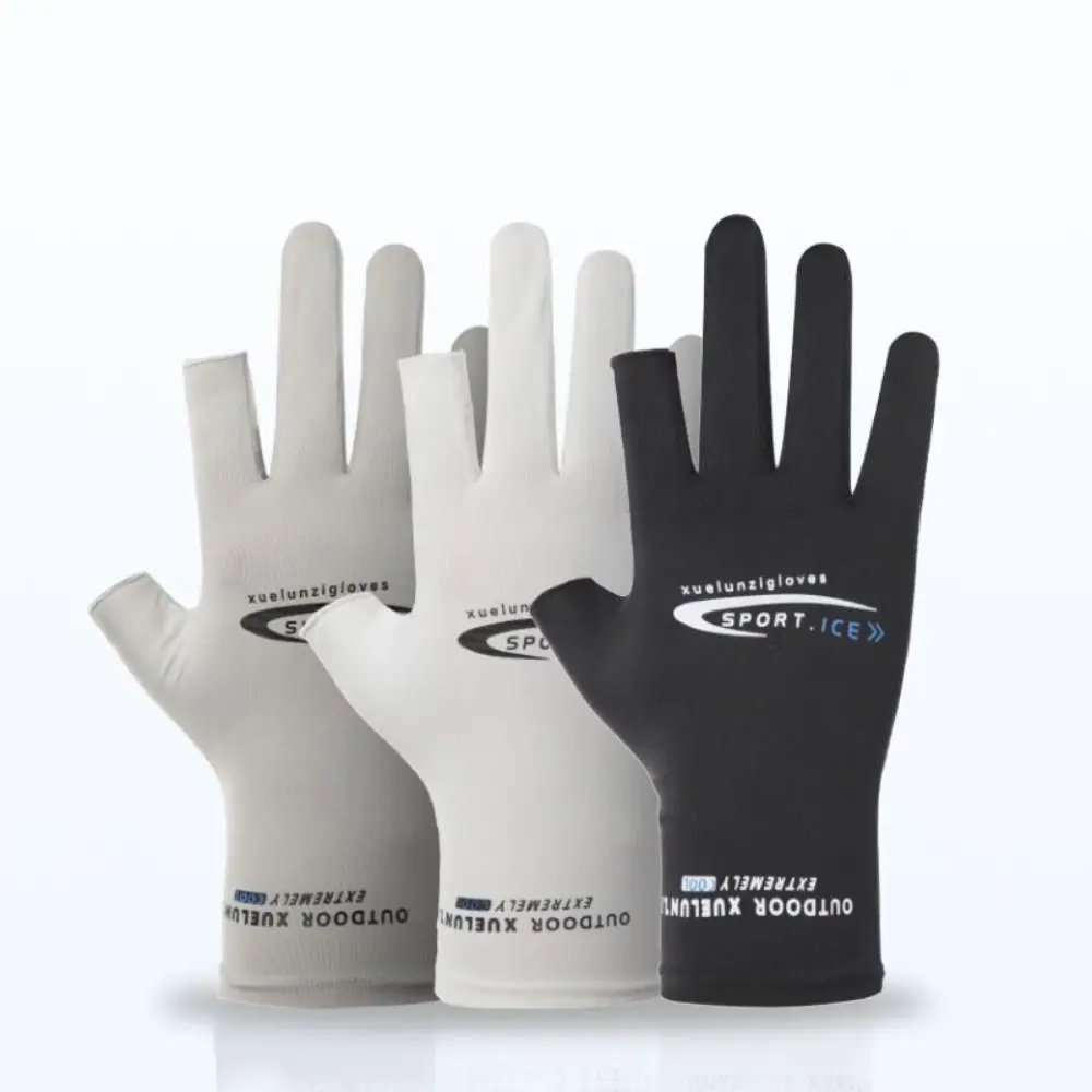 

Thin Ice Silk Men Women Gloves Breathable High-elastic Fishing Gloves Comfortable Sun Protection Summer Cycling Gloves Unisex