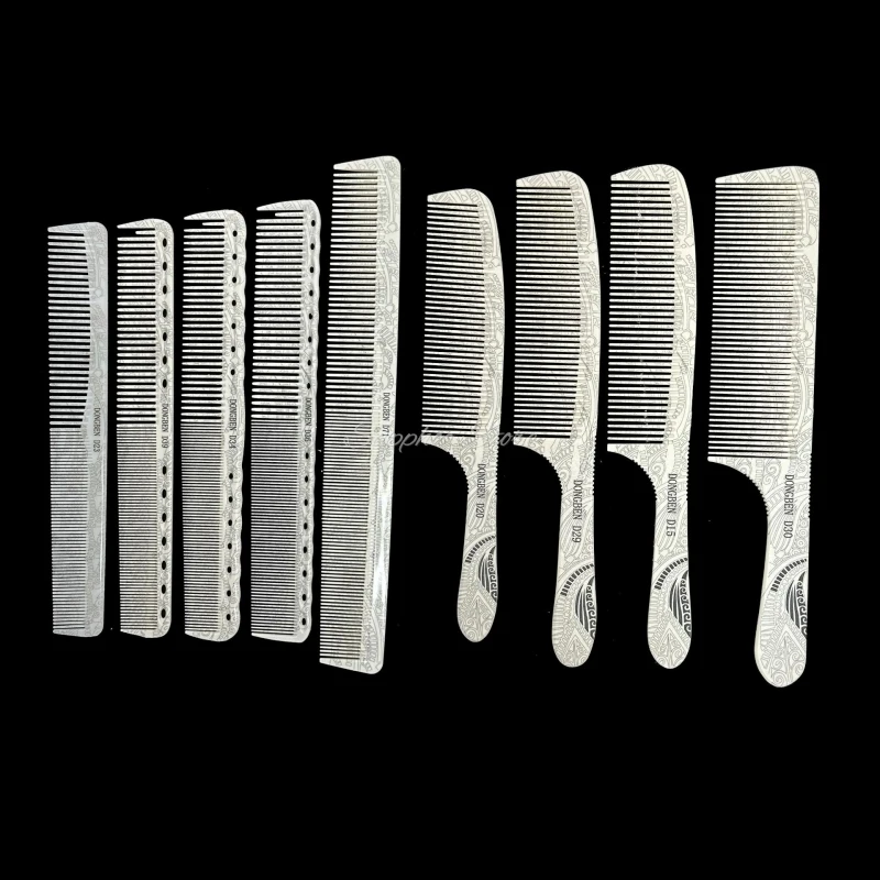 1PC Resin Carbon Comb Laser Engraved Professional Salon Hair Hairdressing Anti-static Barbers Comb Ultra Thin Hair Brush For Men