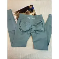 TEVEO Leggings Women's Seamless Yoga Mid-Waist Skinny Running Fitness Leggings Flower Leaf Hip Sports Leggings Stretch YogaPants