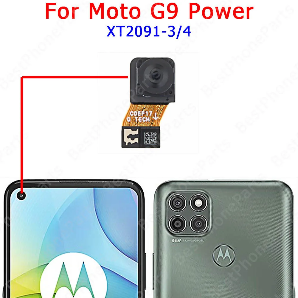 Per Motorola Moto G9 Play G9 Plus Power Back anteriore vista posteriore posteriore grande modulo fotocamera Selfie cavo flessibile di ricambio