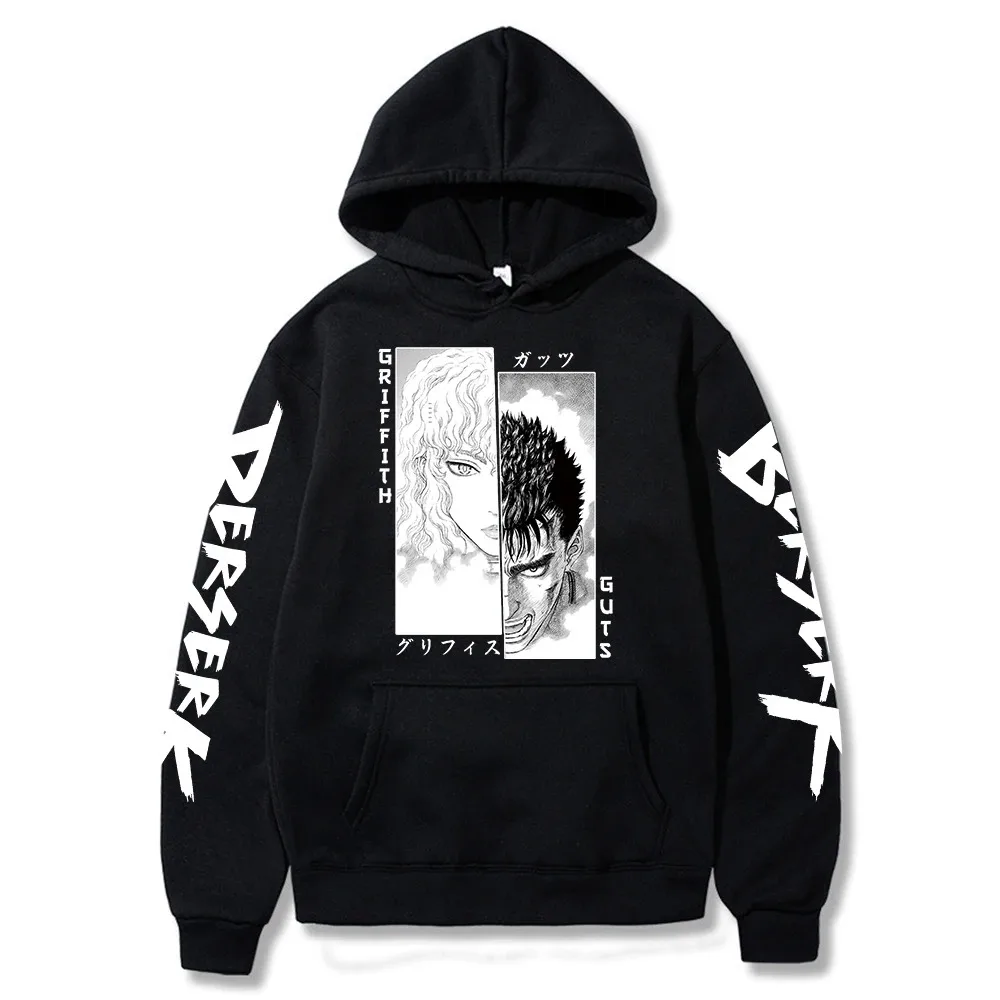 

2026 Berserk Anime Hoodie Mulheres Homens Camisola De Manga Longa Harajuku Moda Pullover Roupas