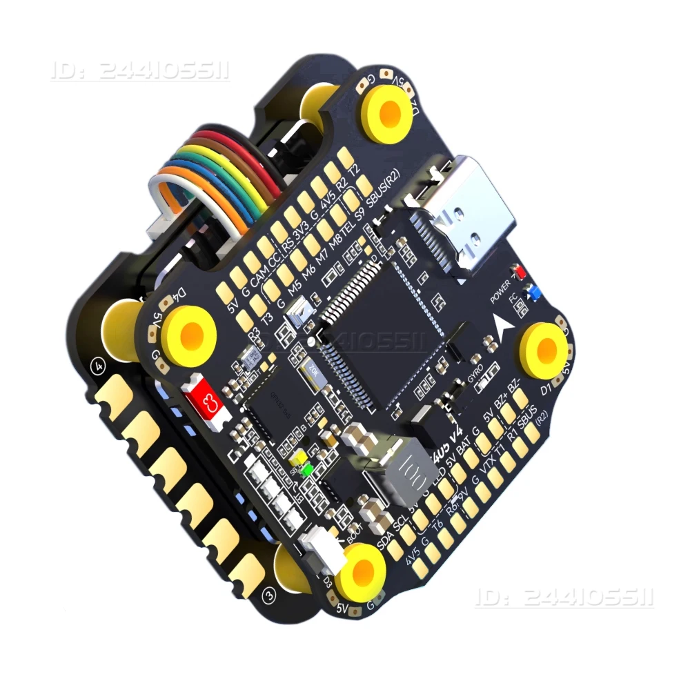 Controlador de vuelo F405 V4 FC con pila ESC BLS 4 en 1 60A para Dron de carreras con visión en primera persona, accesorios multicópteros pequeños de ala fija