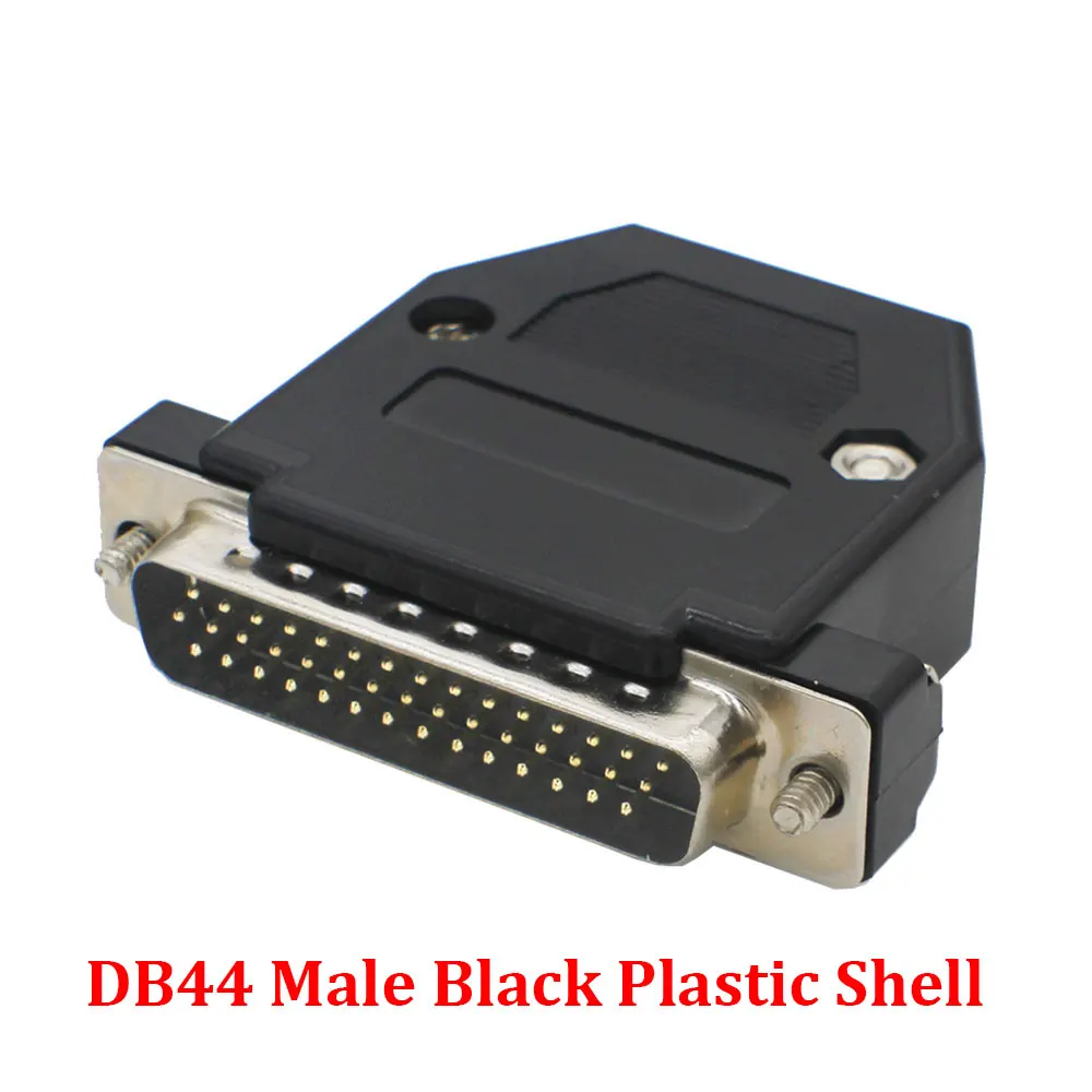 Db44 löt kopf männlich weiblich buchse kunststoff gehäuse kit 3 reihe 44 pin seriellen stecker D-SUB 44 adapter graues schwarzes gehäuse – Detail 7