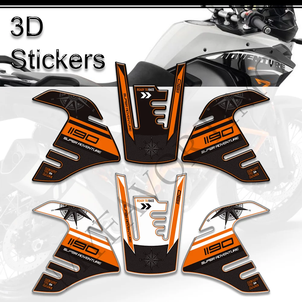 

For 1190 S R Motorcycle 3D Stickers Super Adventure Tank Pad Side Grips Gas Fuel Oil Kit Knee Protection