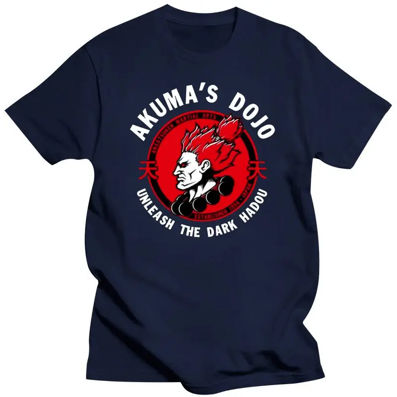 Mens Clothing Man Clothing Street Fighters Akumas Dojo Unleash The Dark Hadou Gym Ph69 Black T-Shirt Gym Tee Shirt