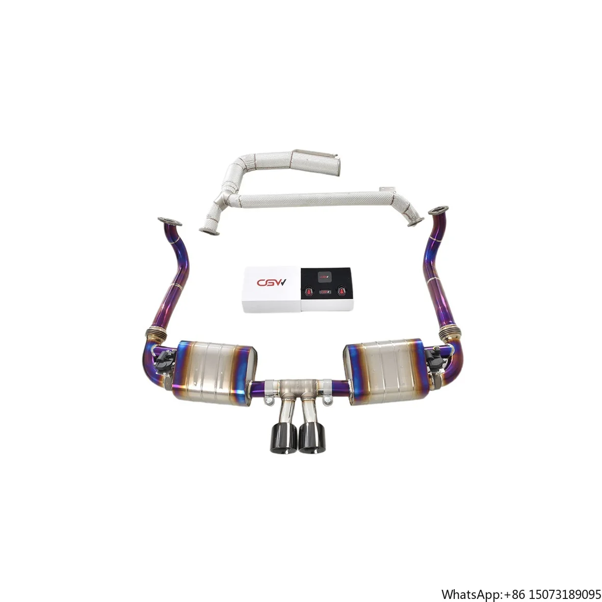 

Высококачественный звуковой комплект выхлопной системы Valvetronic Catback из нержавеющей стали с эффектом обжига (пурпурный) для 718 2.0T 2.5T 2017 года и новее