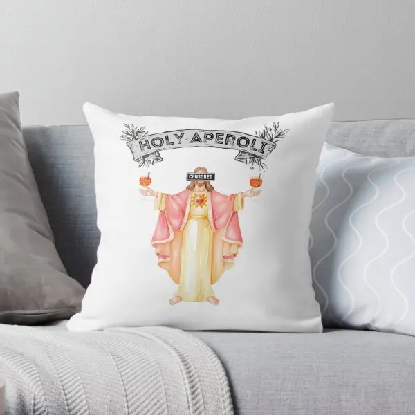 Holy Aperoli Summer Aperol Spritz Funny  Printing Throw Pillow Cover Wedding Comfort Bedroom Office Pillows not include One Side