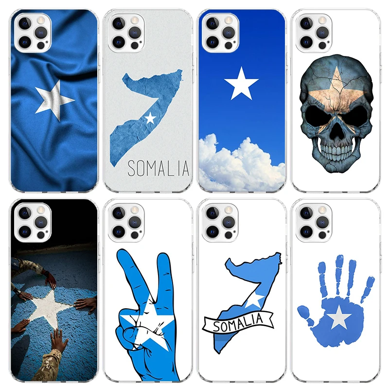 Somali Somalia National Flag Phone Case For Apple iPhone 11 13 14 15 16 12 Pro Max SE X XR XS 7 8 Plus Pattern Soft TPU Back Cov