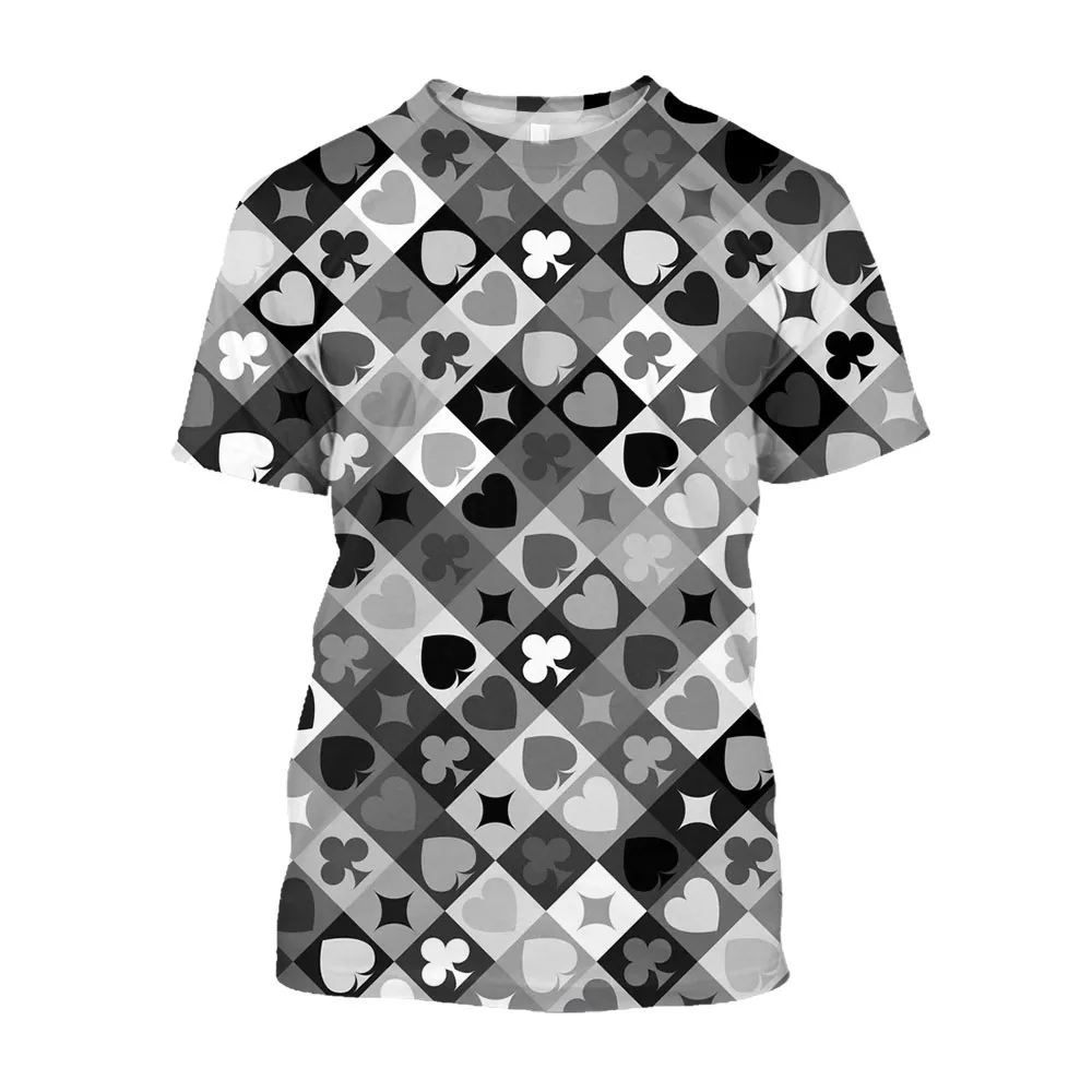 

Летние модные костюмы для игральных карт, футболки с графическим рисунком для мужчин и женщин, Повседневная Веселая индивидуальная футболка в стиле хип-хоп, уличный стиль с принтом и коротким рукавом