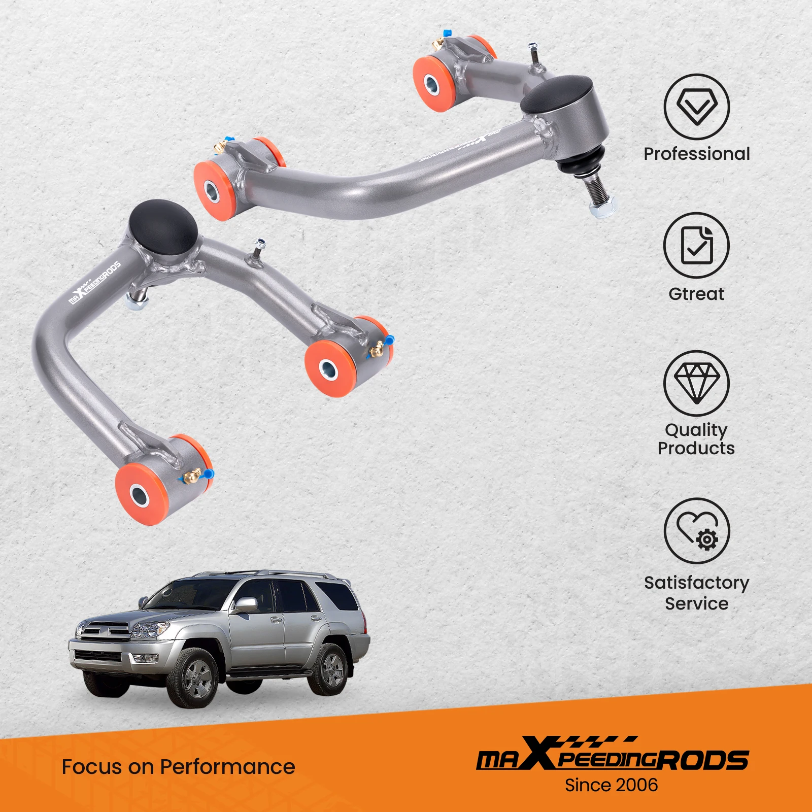 front upper control arms for Toyota 4Runner 2003-2021 FJ Cruiser 2007-2014 for Lexus GX460 2010-2021 GX470 2003-2009 Steel