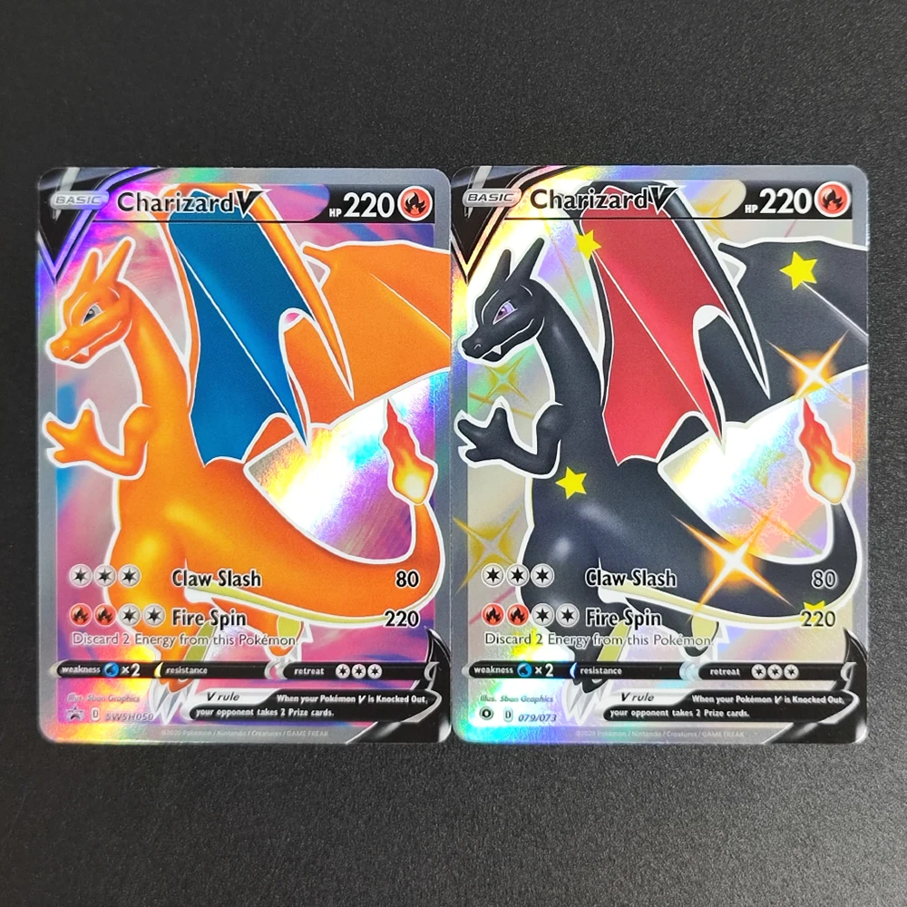 

Коллекционная карта Proxy Pocket MonSter 2020 P.M EN SWSH Charizard V 079 SWSH050, редкая, одиночная, классическая, для игры, аниме-карты, игрушки