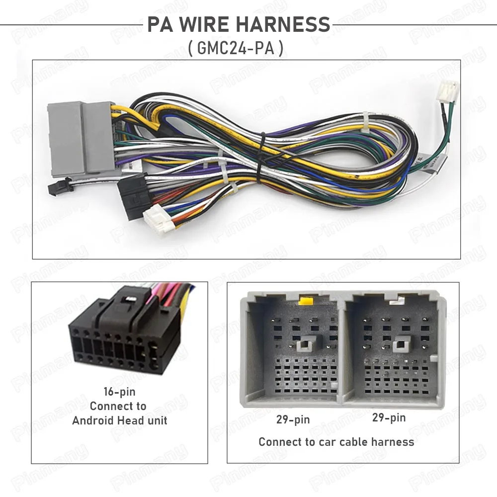 GMC24 Android Car Radio Cable Wire Harness CAN Bus Adapter for Chevrolet Malibu XL Equinox Colorado Buick Encore LaCrosse Regal