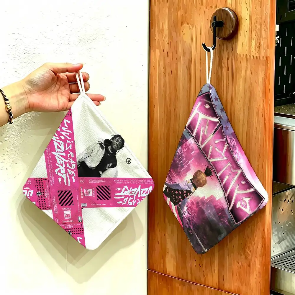 Hip Hop Rapper Lil Uzi Vert Soft Polyester Cotton Towel, Hanging Kitchen Style Hand Wiping Cloth for Restaurant Home