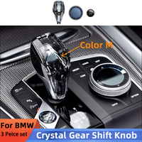 3 Piece Set Crystal Gear Shift Knob Lever Stick Handle for BMW 3 5 6 7 series x3 x5 x6 f30 g15 f01 g20 g05 g21 g28 g30 g31 g38