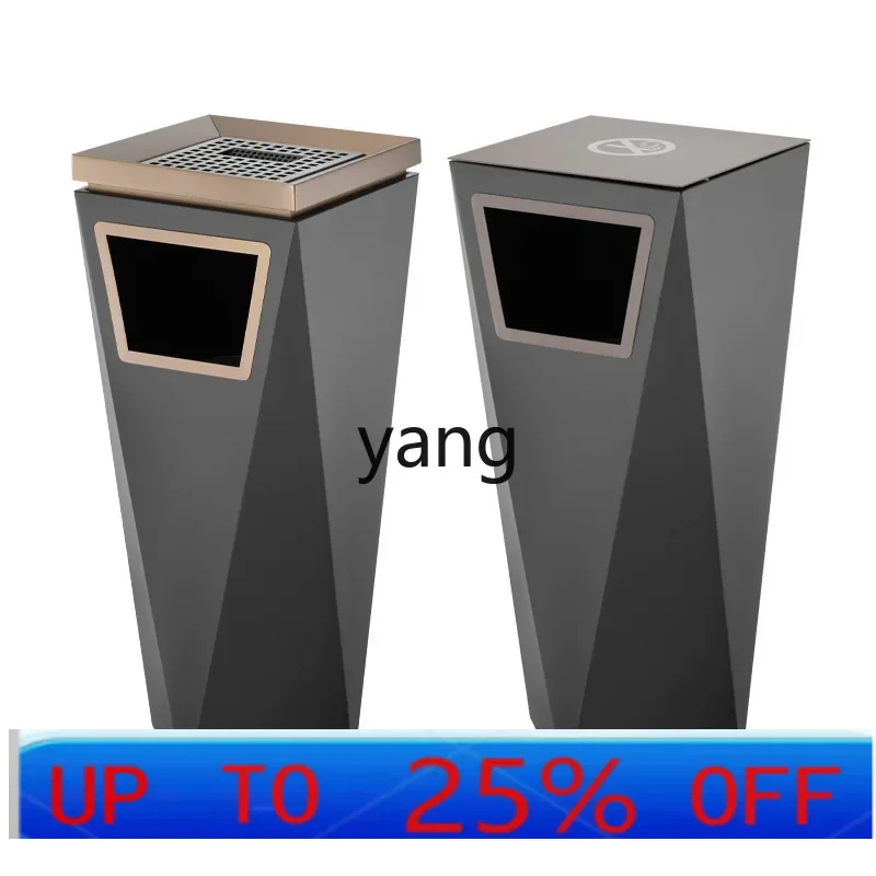 lmm  trash can lobby vertical commercial triangular smoke extinguisher with ashtray leather box