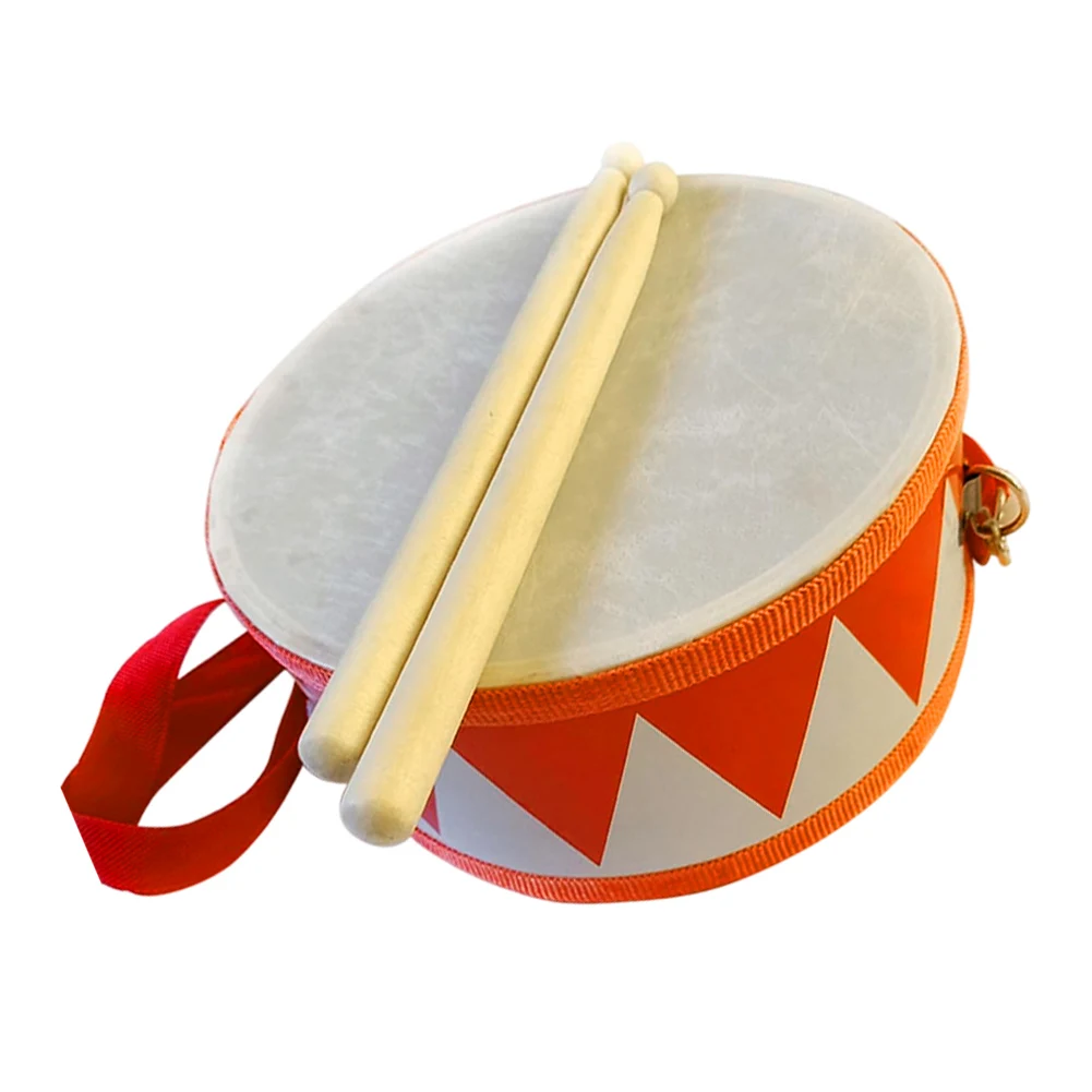 Kids Drum Set 6 Inch Wooden Snare Drum Percussion Instrument with Adjustable Strap 2 Drumsticks Kids Percussion Toys Drum Snare