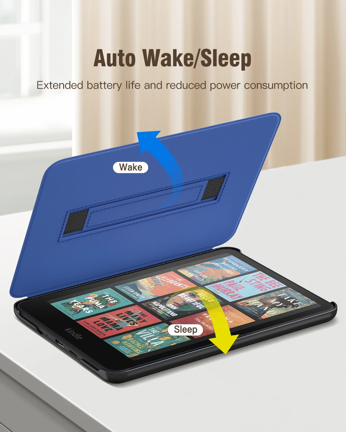 Etui MoKo na 7-calowy Kindle Paperwhite 12. generacji (2024) i Kindle Colorsoft Signature Edition (2024), lekka osłona z paskiem na rękę — zdjęcie produktu 4