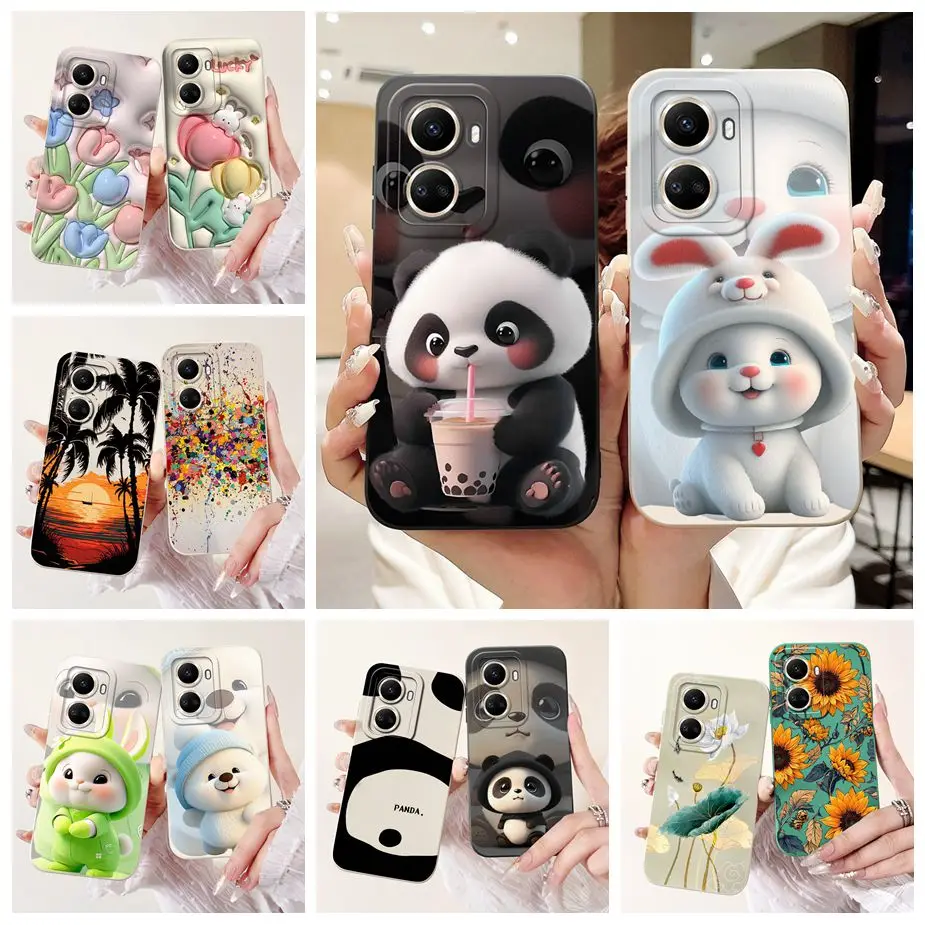 For Huawei Nova 10 SE Case BNE-LX1 Cute Panda Cartoon Cover Shockproof Soft TPU Phone Case For Huawei Nova 10 Pro Nova10 SE Bags