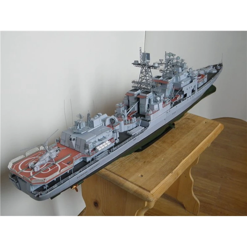 1:200Admiral Levchenko Antisubmarine Ship DIY 3D Paper Card Model Building Set Construction Toys Educational Toy Model