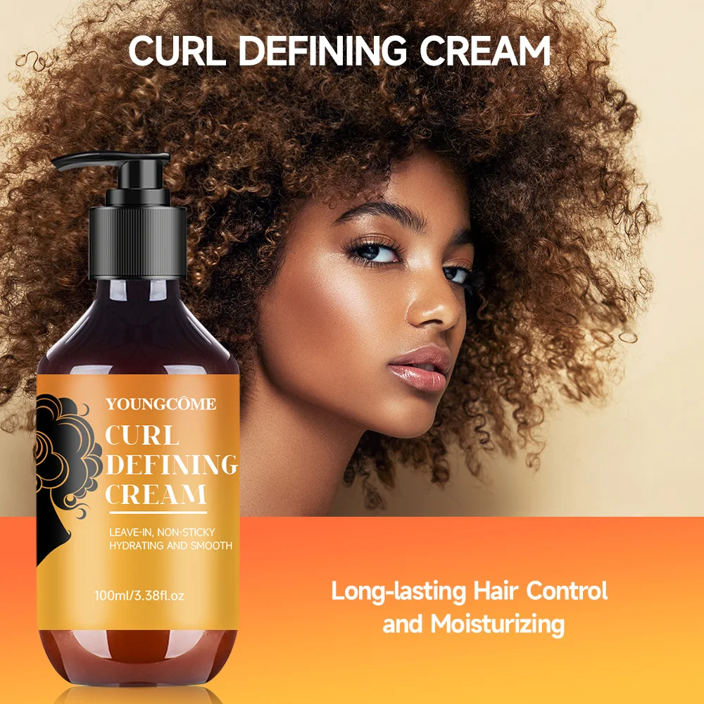 CURL DEFINING CREAM with Argan Oil for Wavy and Curly Hair Hair Moisturizer and Deep Conditioning for Shine and Bounce 100ml new
