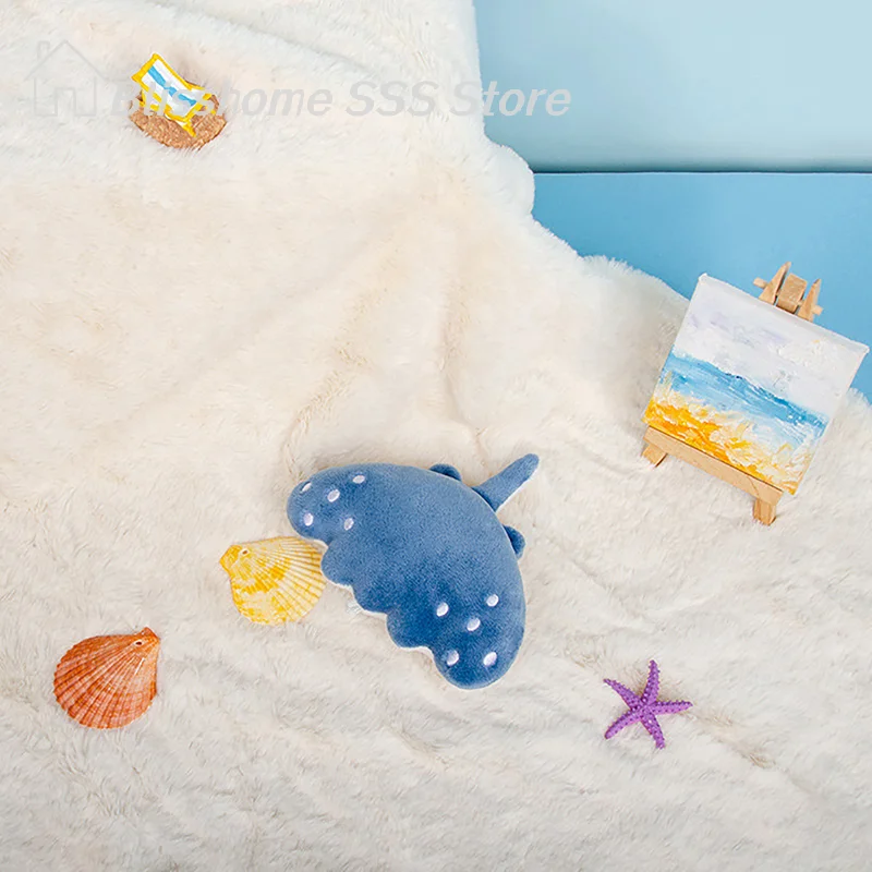 

【S】1PC Cartoon Marine Animal Devil Rays Doll Plush Toy Ornament Stuffed Animal Manta Plush Keychain Pendant Kids Girls