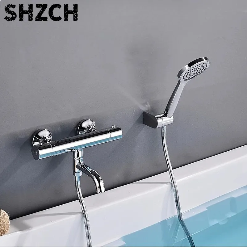 Solid Brass Concealed Thermostatic Shower Valve Auto Temp Control for Solar Electric Heater