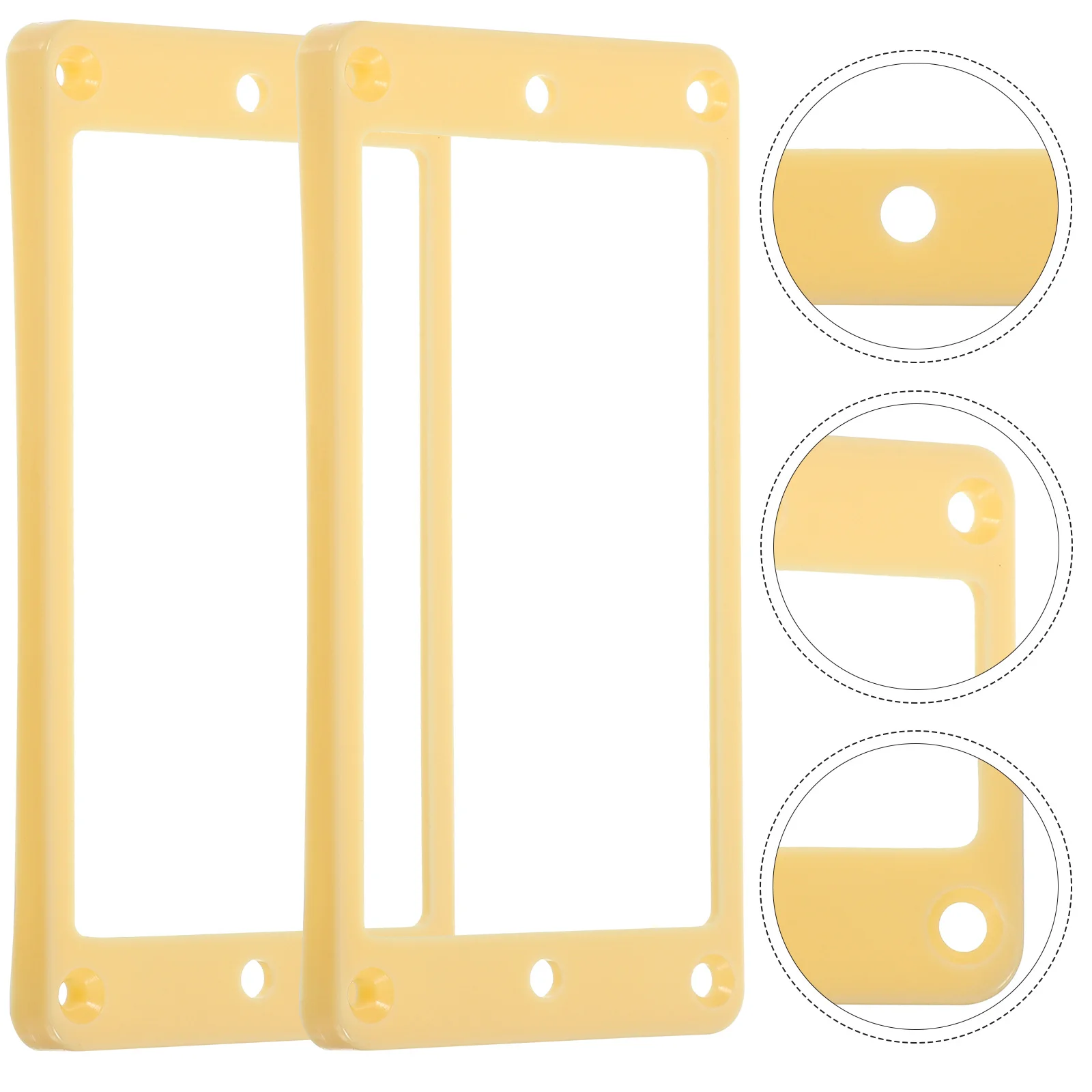 

2 Pcs Pickup Frame Protective Frames for Guitar Supplies Covering Electric Replacement Part Plastic Pickups