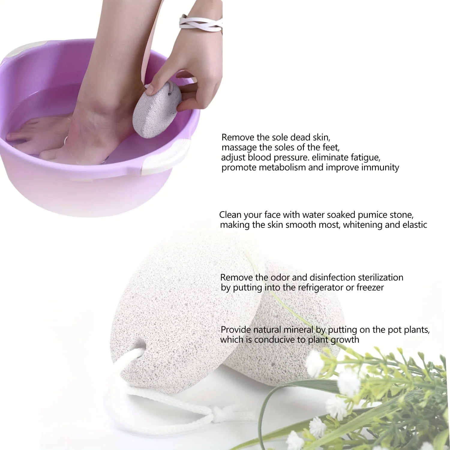 Pedra natural para esfolar os pés, remover calosidades, ferramenta para cuidados com os pés, remover a pele morta, pedra natural para esfolar os pés, massagem spa para calcanhar