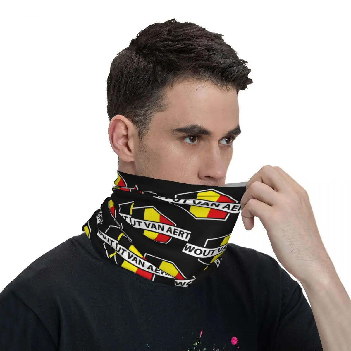 Wout Van Aert Thin Bandana Neck Gaiter Cycling MTB Biking Wrap Scarf Headband Neck Cover