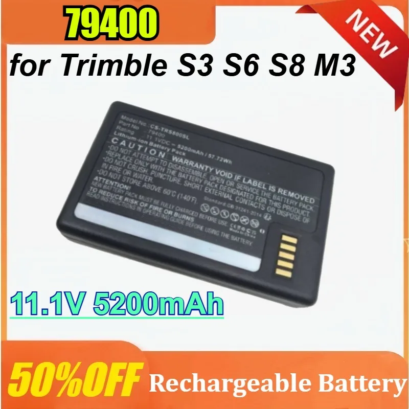 79400 11.1V 5200mAh for Trimble S3 S6 S8 M3 Total Station Compatible Replacement Battery