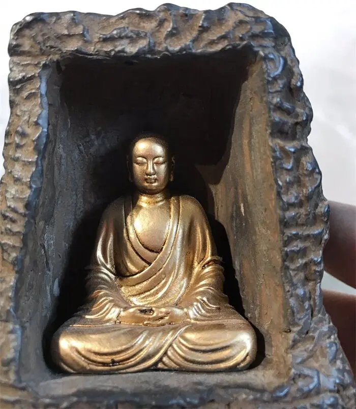 

Antique Zen Buddha Decorations Indoor Bonsai Landscape-making Accessories Living Room Office Desktop Lucking for Fortune