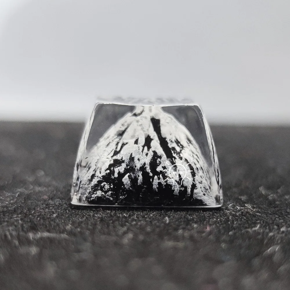 Customized Snow Mountain Fuji Resin Keycap Spring Summer Autumn Winter SA R3 Profile Resin Backlit Keycaps For MX Switches