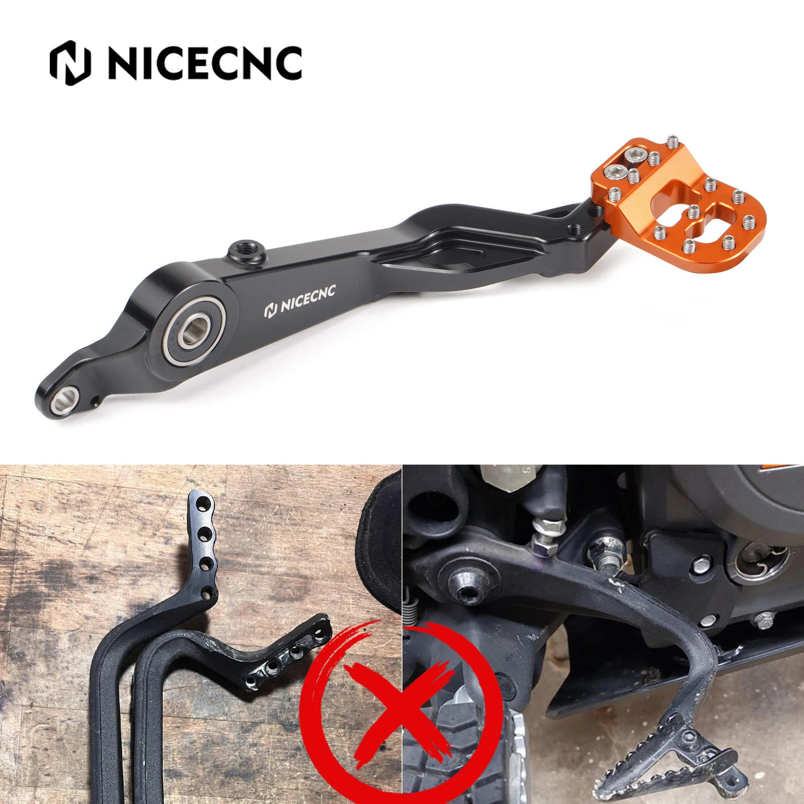 Para KTM 390 250 Adventure 2020-2024 palanca de Pedal de freno trasero ajustable placa de punta de paso 390 Adventure 250 Adventure 2021 2022 2023