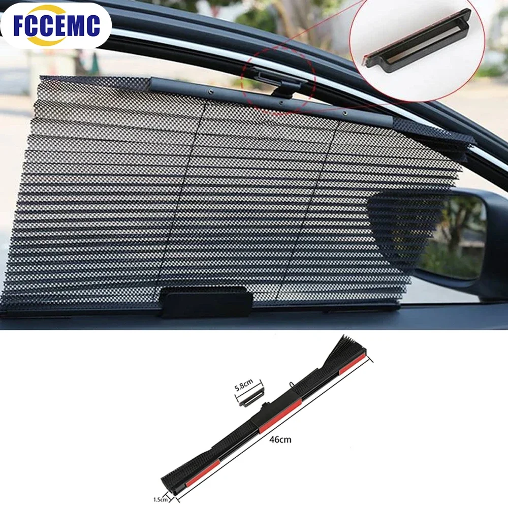 1PCS Car Side Folding Sunshade Retractable Car Front/Rear Window Sunshades Mesh UV Protect Curtain Foldable Auto Truck SunShield