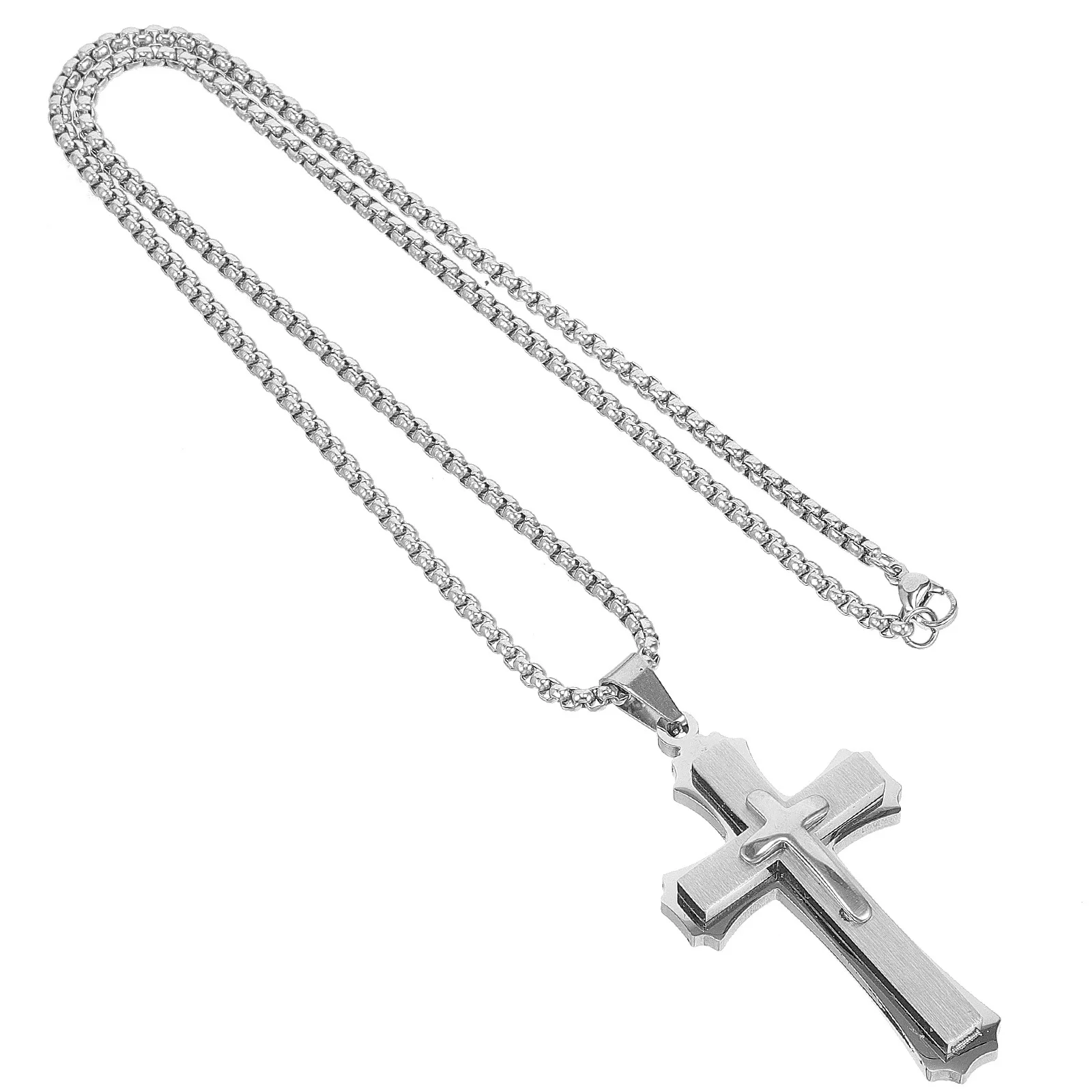 

Modern Car Hanging Decoration Metal Cross Pendant Sturdy Durable Easy Installation Rearview Mirror Accessories