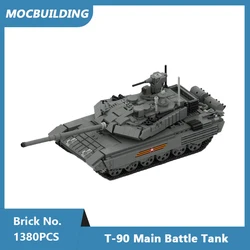 MOC Building Blocks T-90 Main Battle Tank 1:35 Scale Model Creative DIY Assembled Bricks Military Weapon Xmas Toys Gifts 1380PCS